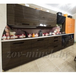 Кухня ЗОВ из акрила двухцветная