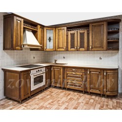 Кухня ЗОВ с фасадами из ясеня 506/106