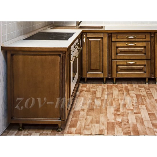 Кухня ЗОВ с фасадами из ясеня 506/106